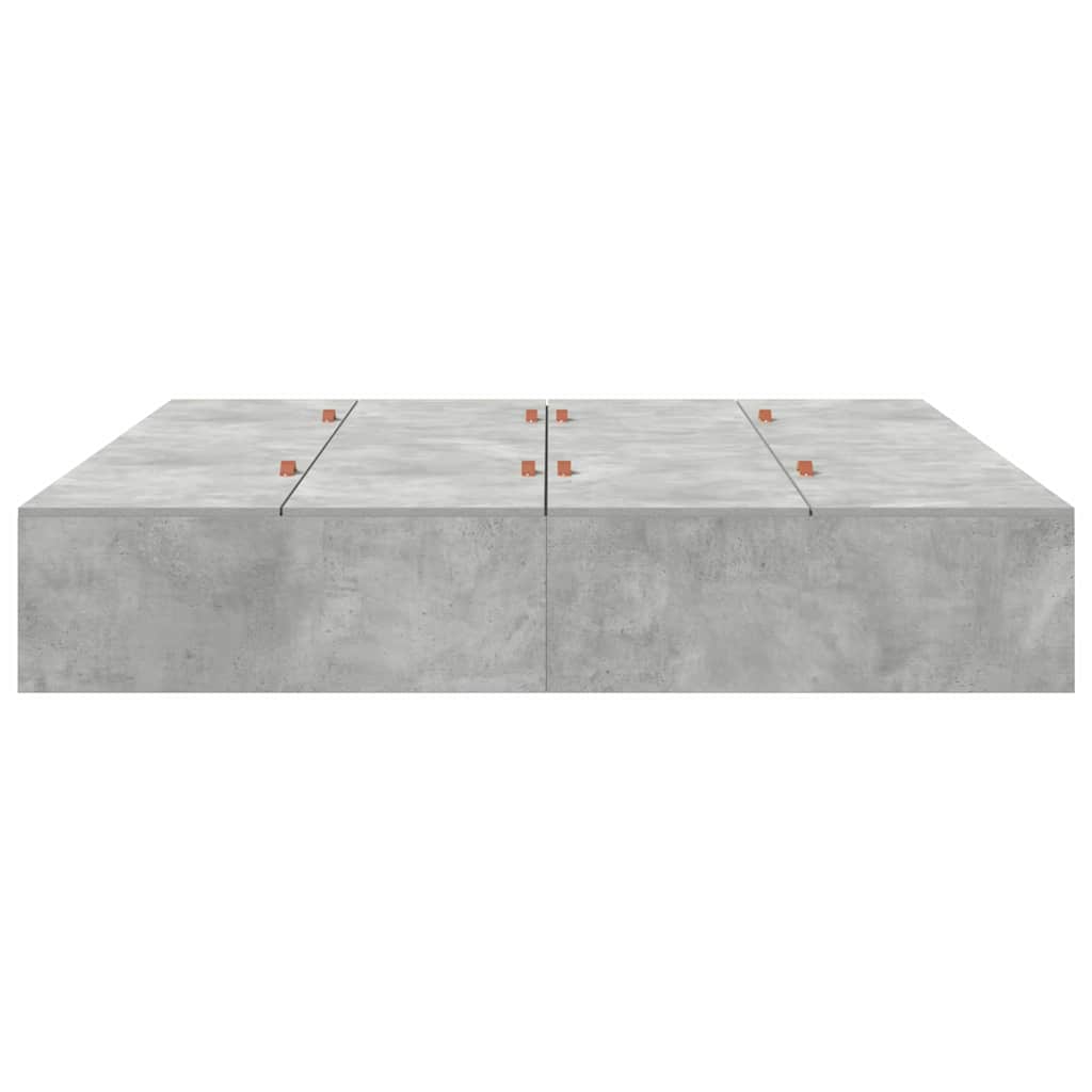 Struttura letto con contenitore Grigio cemento 200 x 200 cm | homemem39
