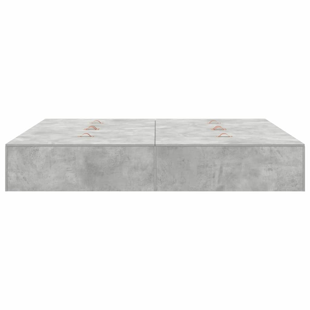 Struttura letto con contenitore Grigio cemento 200 x 200 cm | homemem39
