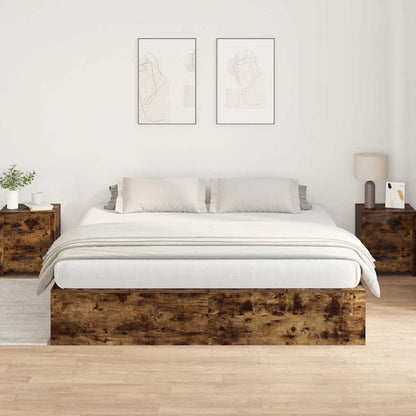 Struttura letto con contenitore Rovere fumé 200 x 200 cm