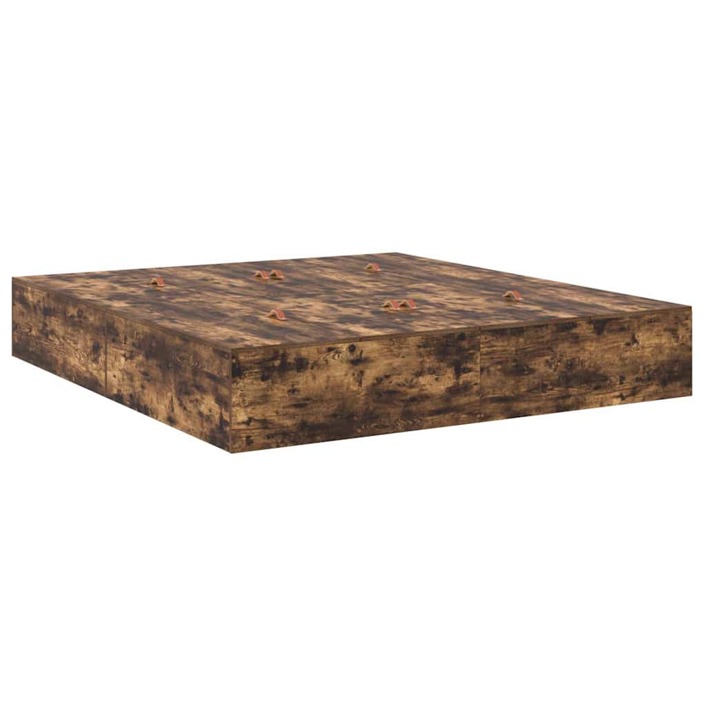 Struttura letto con contenitore Rovere fumé 200 x 200 cm | homemem39