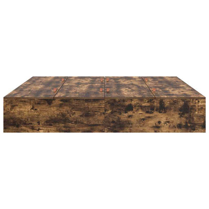 Struttura letto con contenitore Rovere fumé 200 x 200 cm