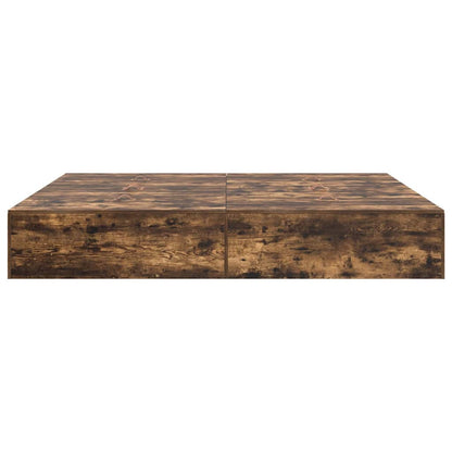 Struttura letto con contenitore Rovere fumé 200 x 200 cm | homemem39