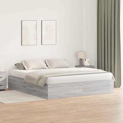 Struttura letto con contenitore Grigio Sonoma 200 x 200 cm