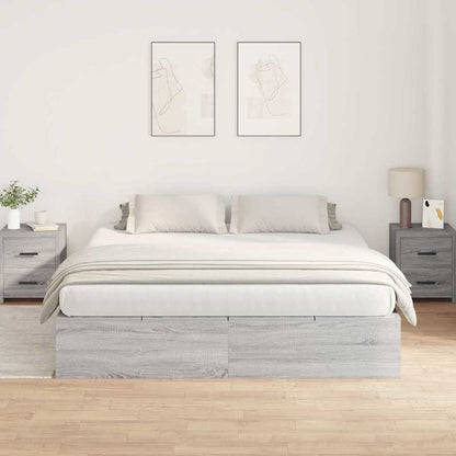 Struttura letto con contenitore Grigio Sonoma 200 x 200 cm | homemem39