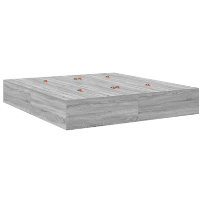Struttura letto con contenitore Grigio Sonoma 200 x 200 cm | homemem39