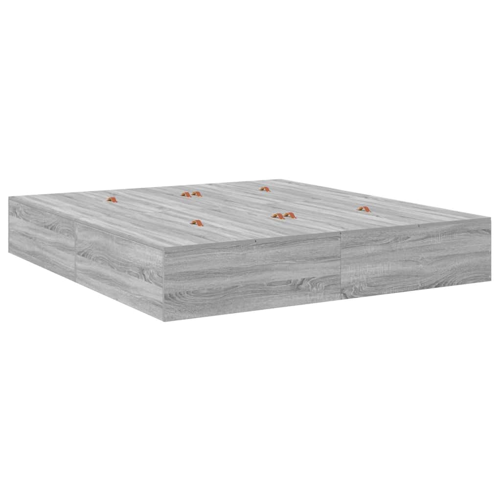 Struttura letto con contenitore Grigio Sonoma 200 x 200 cm | homemem39