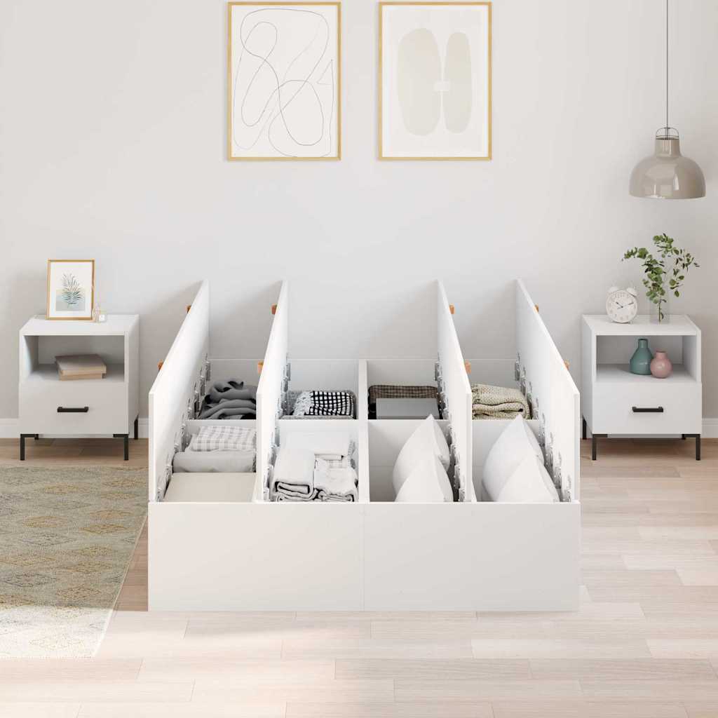 Struttura letto con contenitore Bianco 120 x 200 cm