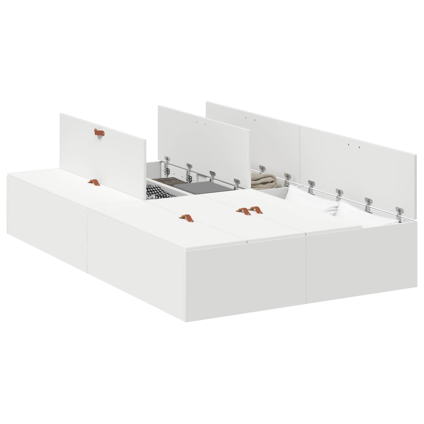 Struttura letto con contenitore Bianco 120 x 200 cm