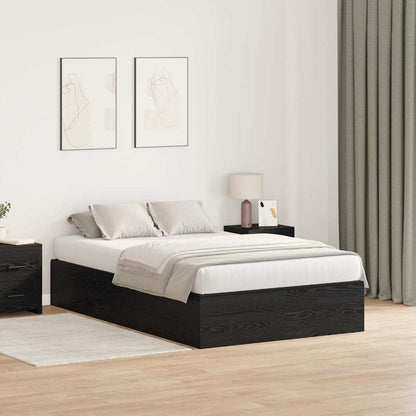 Struttura letto con contenitore Rovere Nero 120 x 200 cm