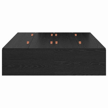 Struttura letto con contenitore Rovere Nero 120 x 200 cm | homemem39