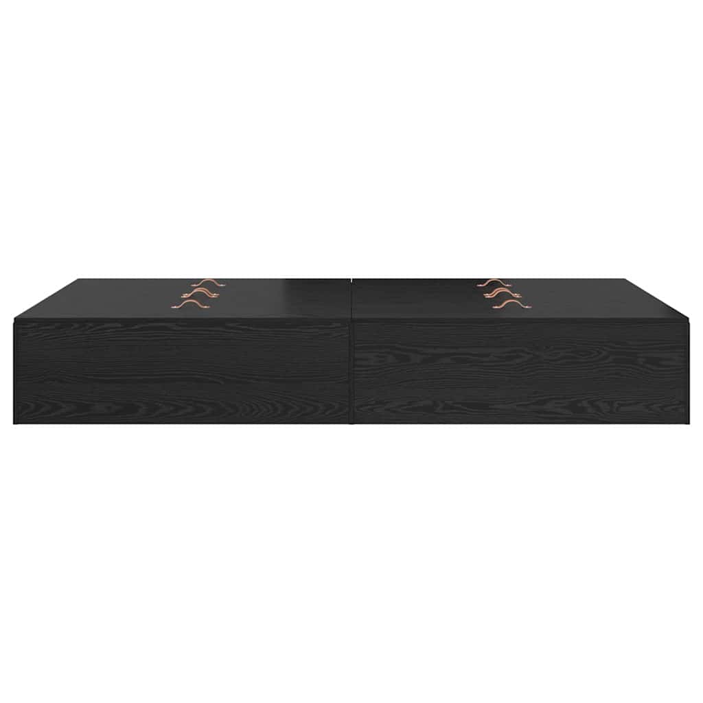 Struttura letto con contenitore Rovere Nero 120 x 200 cm | homemem39