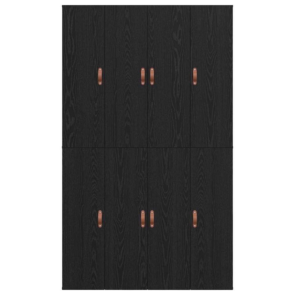 Struttura letto con contenitore Rovere Nero 120 x 200 cm