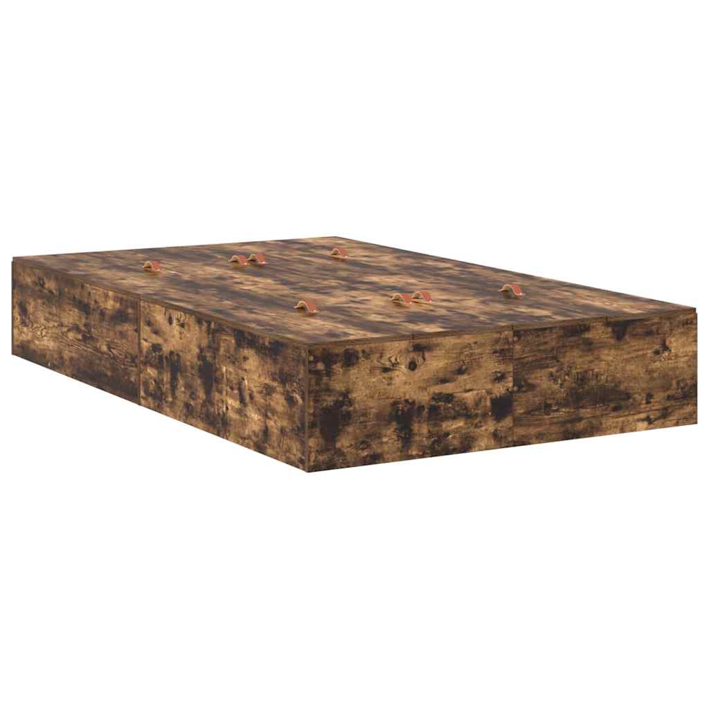 Struttura letto con contenitore Rovere fumé 120 x 200 cm