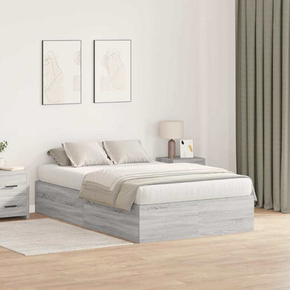Struttura letto con contenitore Grigio Sonoma 120 x 200 cm