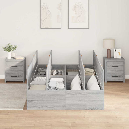 Struttura letto con contenitore Grigio Sonoma 120 x 200 cm | homemem39