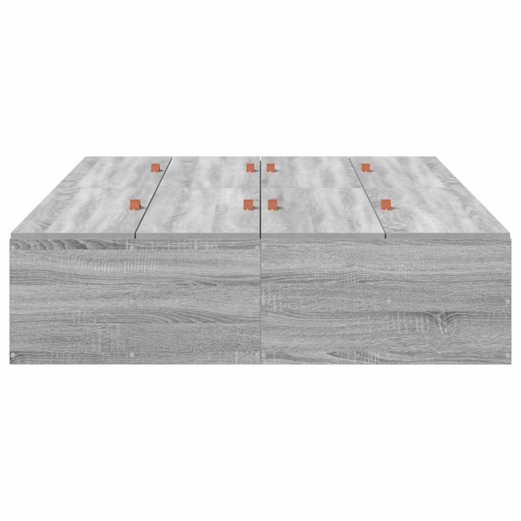 Struttura letto con contenitore Grigio Sonoma 120 x 200 cm | homemem39