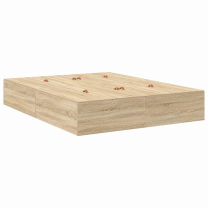 Struttura letto con contenitore Rovere Sonoma 150 x 200 cm | homemem39