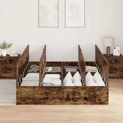 Struttura letto con contenitore Rovere fumé 150 x 200 cm | homemem39