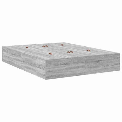 Struttura letto con contenitore Grigio Sonoma 150 x 200 cm | homemem39