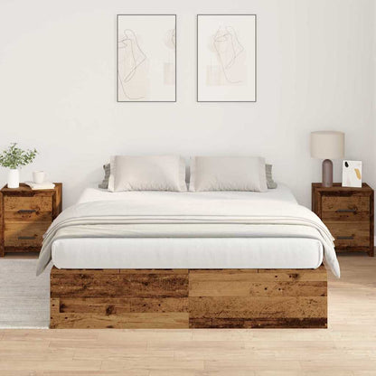 Struttura letto con contenitore Legno vecchio 150 x 200 cm