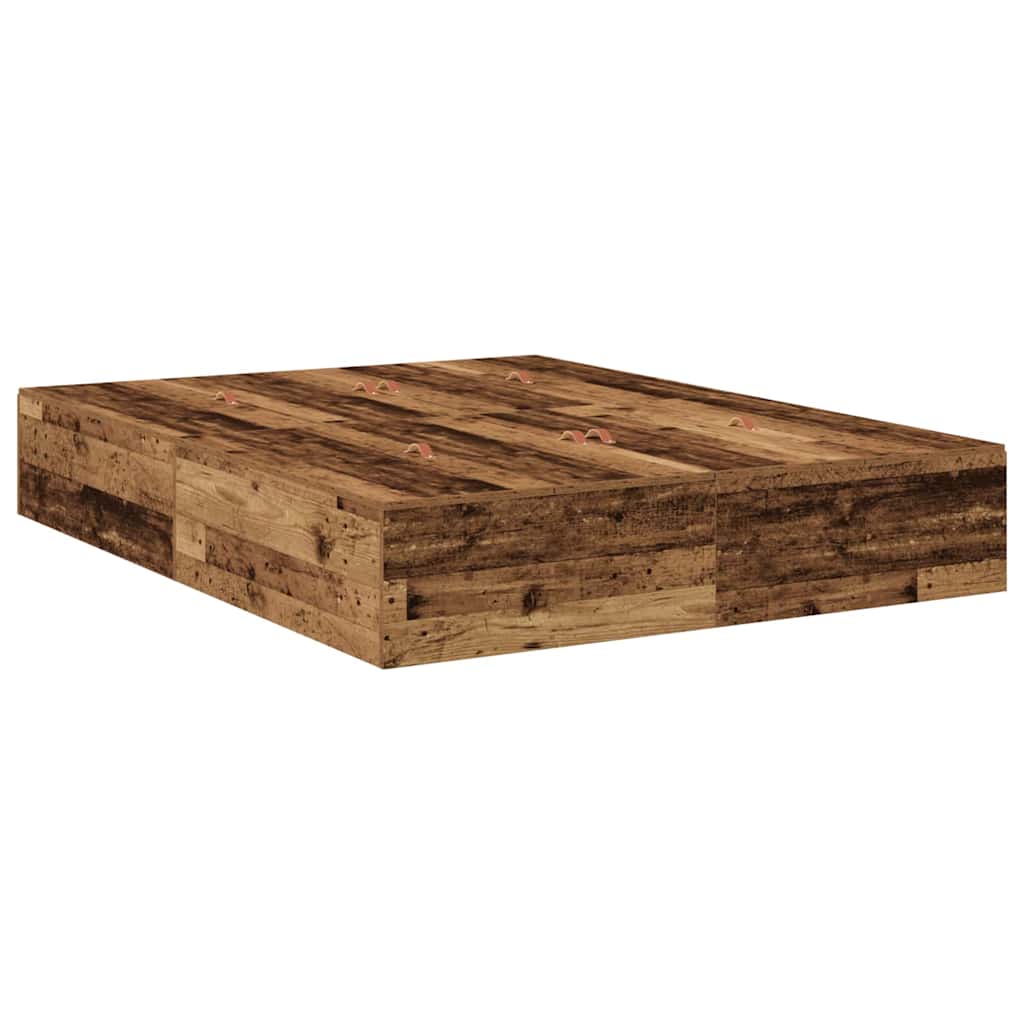 Struttura letto con contenitore Legno vecchio 150 x 200 cm