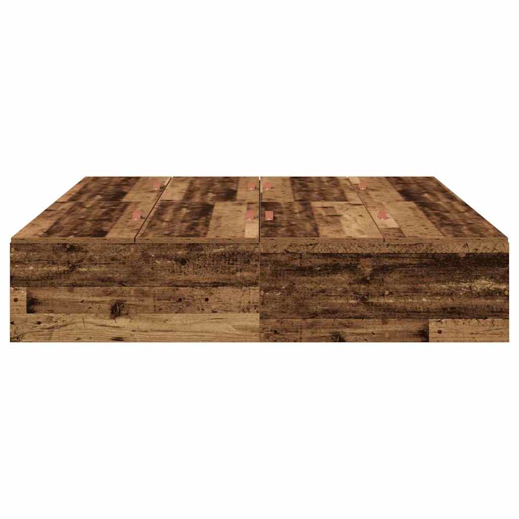 Struttura letto con contenitore Legno vecchio 150 x 200 cm