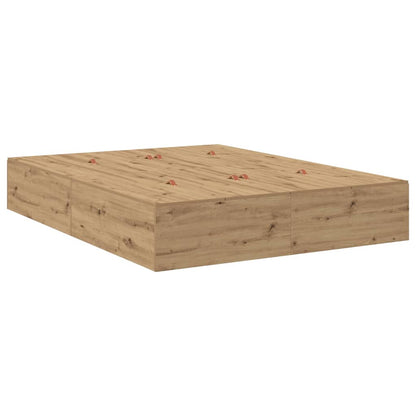 Struttura letto con contenitore Rovere artigianale 150 x 200 cm | homemem39