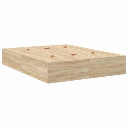 Struttura letto con contenitore Rovere Sonoma 160 x 200 cm | homemem39