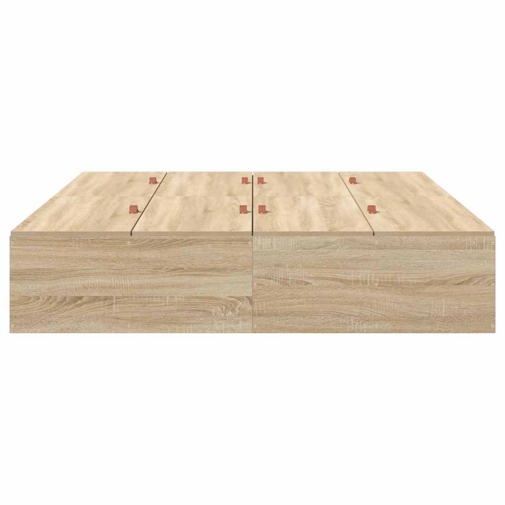 Struttura letto con contenitore Rovere Sonoma 160 x 200 cm | homemem39