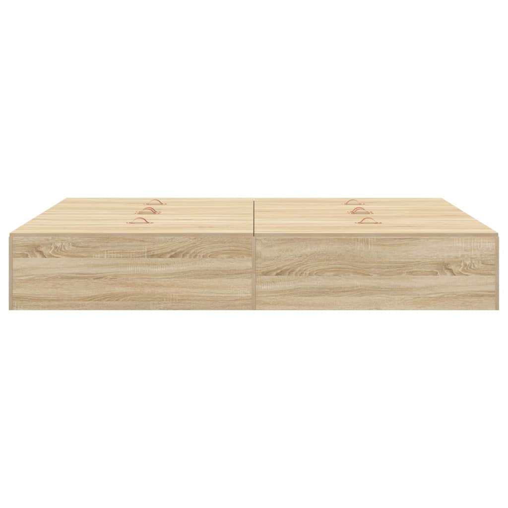 Struttura letto con contenitore Rovere Sonoma 160 x 200 cm | homemem39