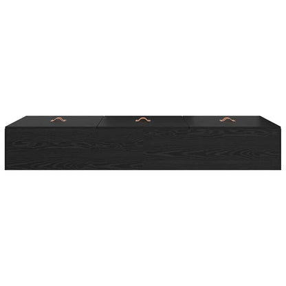 Struttura letto con contenitore Rovere Nero 90 x 190 cm | homemem39