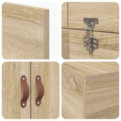 Struttura letto con contenitore Rovere Sonoma 90 x 190 cm