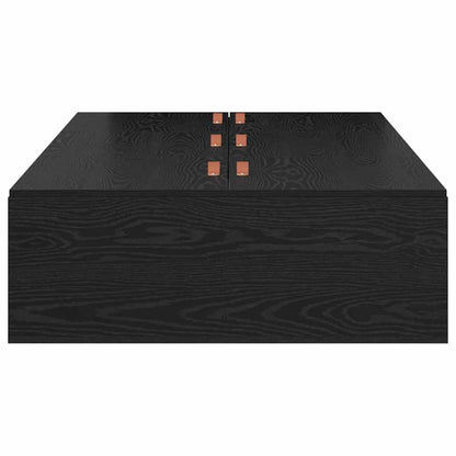 Struttura letto con contenitore Rovere Nero 70 x 190 cm