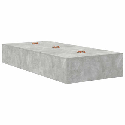 Struttura letto con contenitore Grigio cemento 70 x 190 cm