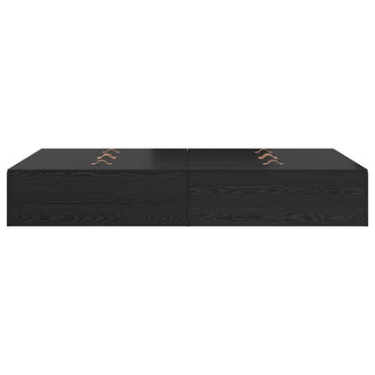 Struttura letto con contenitore Rovere Nero 120 x 190 cm