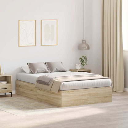 Struttura letto con contenitore Rovere Sonoma 120 x 190 cm | homemem39
