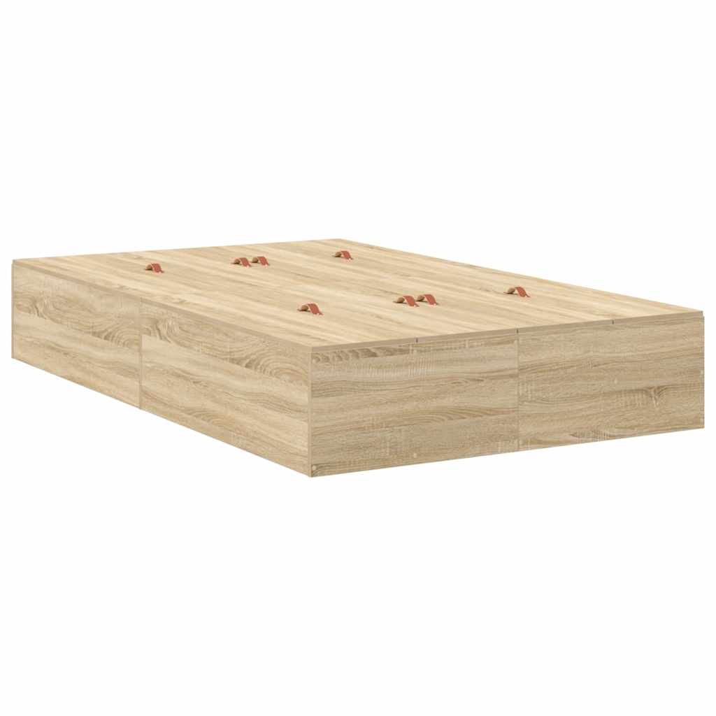 Struttura letto con contenitore Rovere Sonoma 120 x 190 cm | homemem39