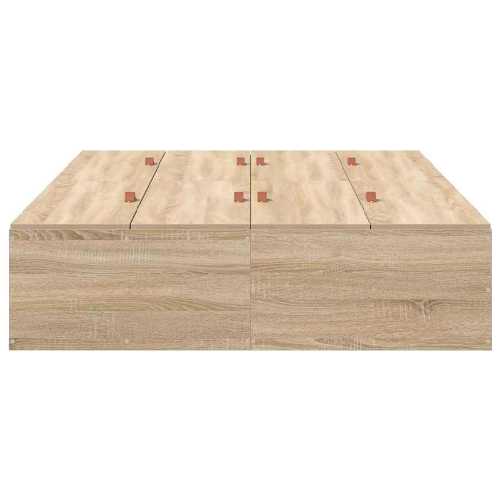 Struttura letto con contenitore Rovere Sonoma 120 x 190 cm | homemem39