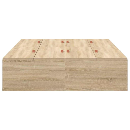 Struttura letto con contenitore Rovere Sonoma 120 x 190 cm | homemem39