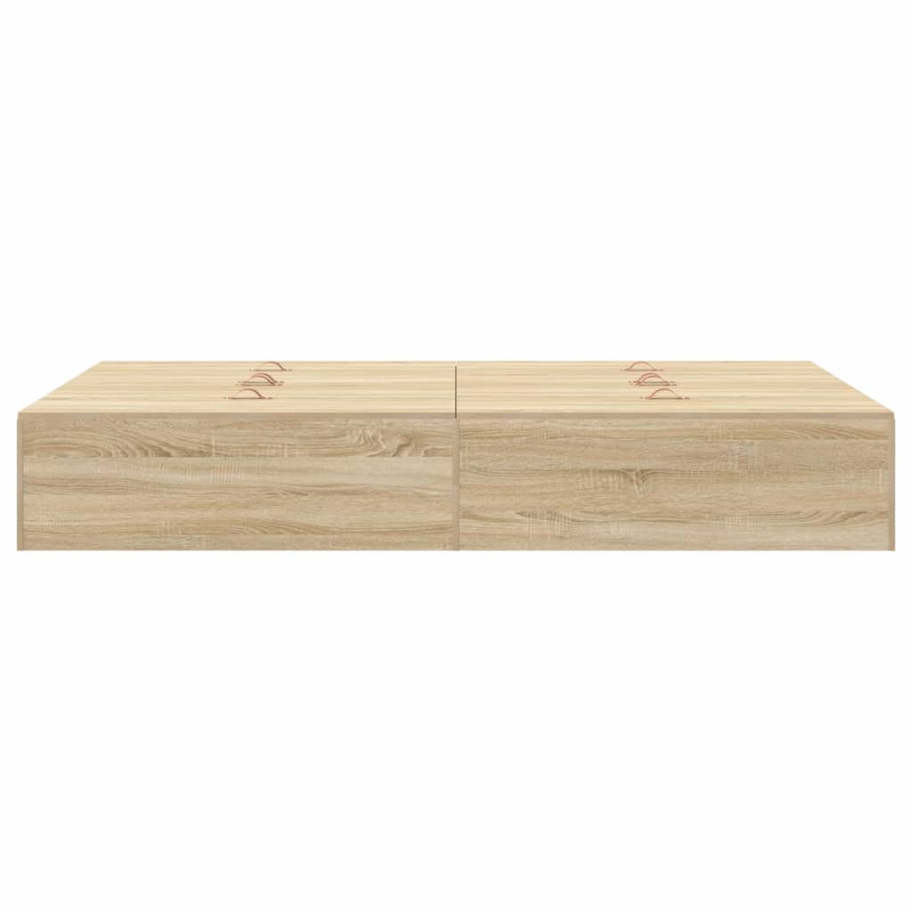 Struttura letto con contenitore Rovere Sonoma 120 x 190 cm | homemem39