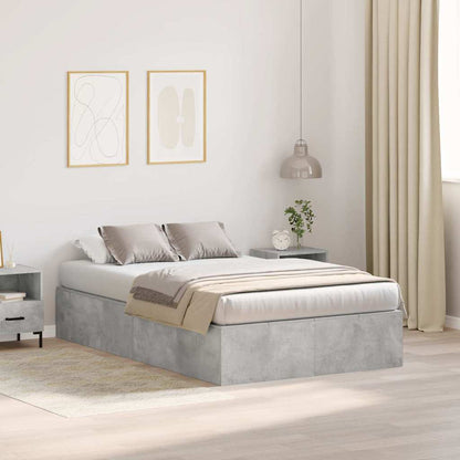 Struttura letto con contenitore Grigio cemento 120 x 190 cm