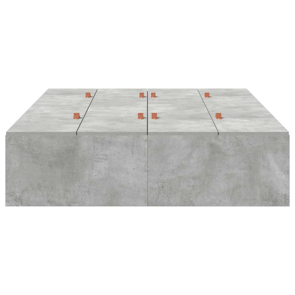 Struttura letto con contenitore Grigio cemento 120 x 190 cm