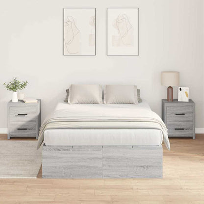 Struttura letto con contenitore Grigio Sonoma 120 x 190 cm