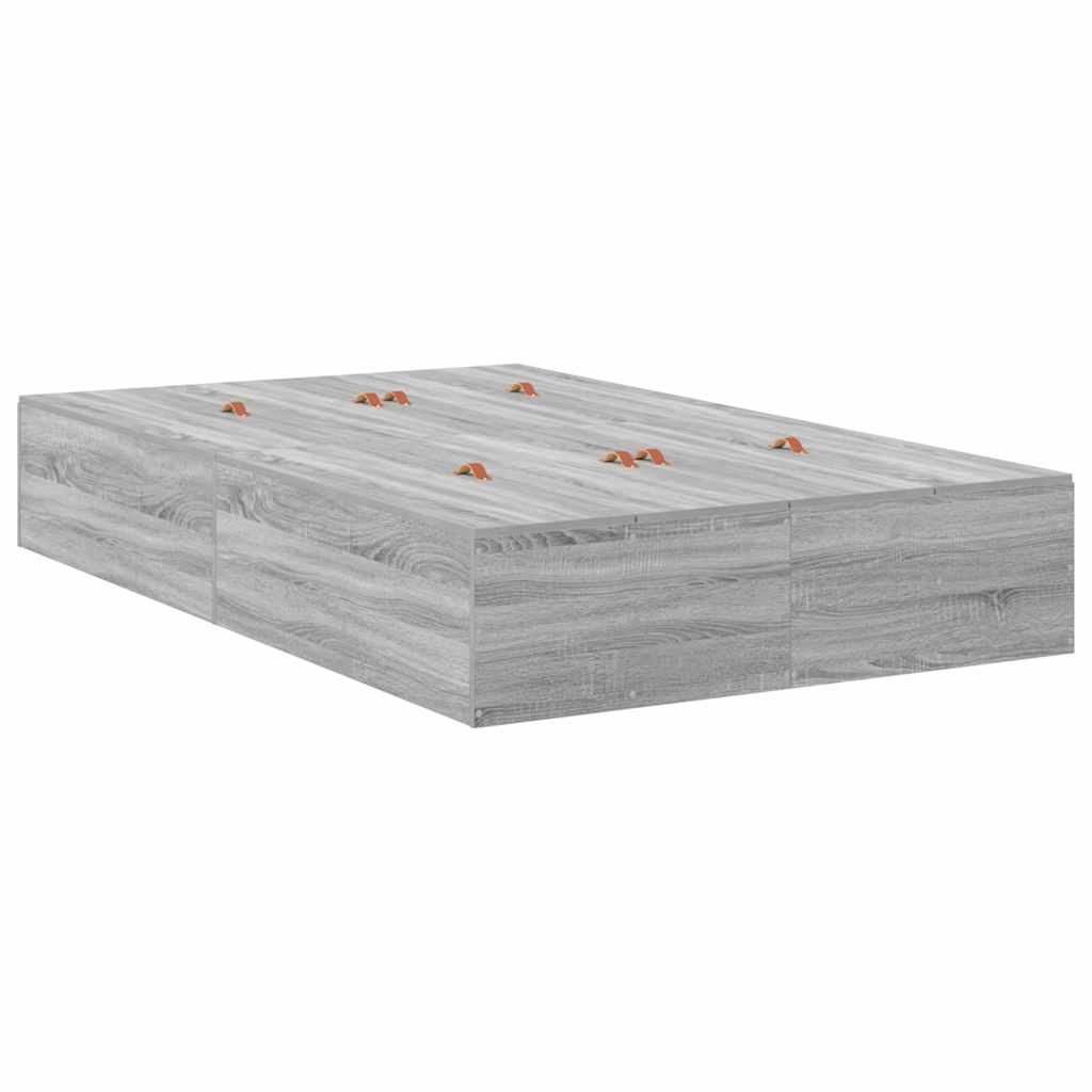 Struttura letto con contenitore Grigio Sonoma 120 x 190 cm