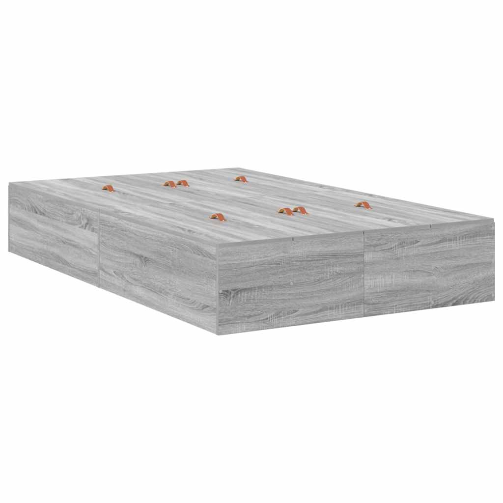 Struttura letto con contenitore Grigio Sonoma 120 x 190 cm