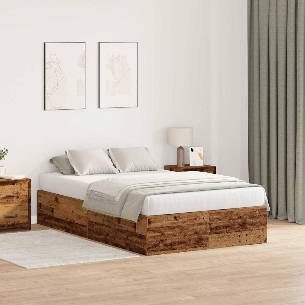 Struttura letto con contenitore Legno vecchio 120 x 190 cm | homemem39