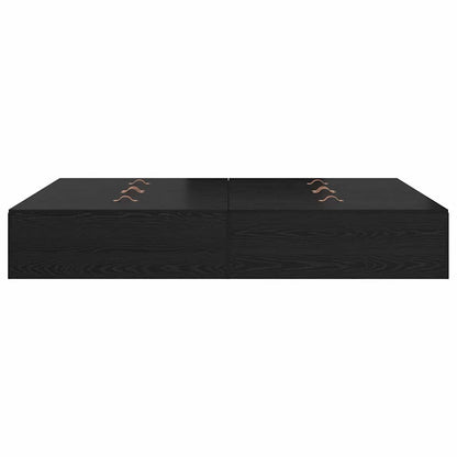 Struttura letto con contenitore Rovere Nero 140 x 190 cm | homemem39