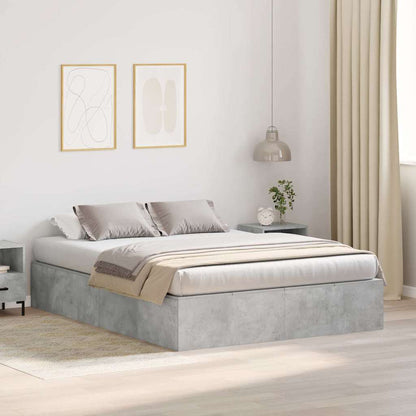 Struttura letto con contenitore Grigio cemento 140 x 190 cm | homemem39