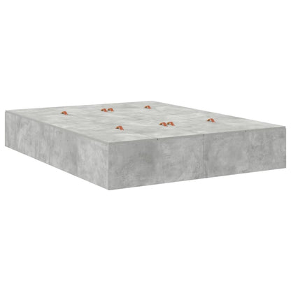 Struttura letto con contenitore Grigio cemento 140 x 190 cm | homemem39
