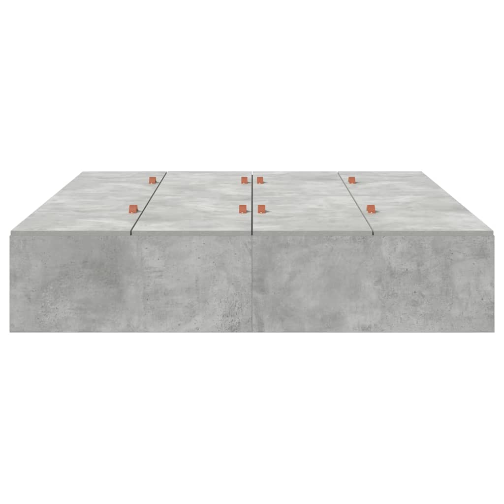 Struttura letto con contenitore Grigio cemento 140 x 190 cm | homemem39